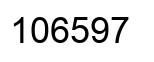 Number 106597 black image