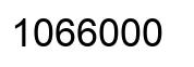 Number 1066000 black image