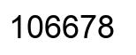 Number 106678 black image