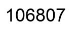 Number 106807 black image