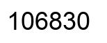 Number 106830 black image