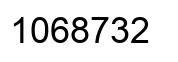 Number 1068732 black image