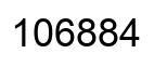 Number 106884 black image
