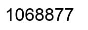 Number 1068877 black image