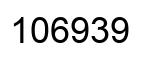 Number 106939 black image