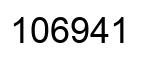Number 106941 black image