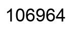 Number 106964 black image