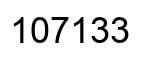 Number 107133 black image
