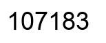 Number 107183 black image
