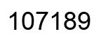 Number 107189 black image