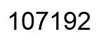 Number 107192 black image
