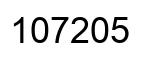 Número 107205 imagen negro
