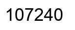 Number 107240 black image