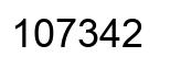 Number 107342 black image