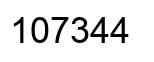Number 107344 black image