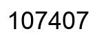 Number 107407 black image