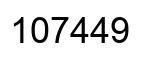 Number 107449 black image