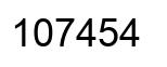 Number 107454 black image