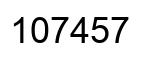 Number 107457 black image