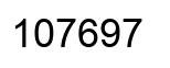 Number 107697 black image