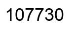 Number 107730 black image