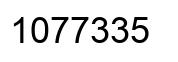 Number 1077335 black image
