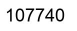 Number 107740 black image