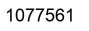 Number 1077561 black image