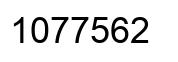Number 1077562 black image