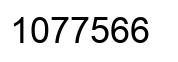 Number 1077566 black image