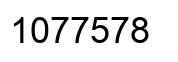 Number 1077578 black image