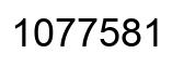 Number 1077581 black image