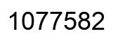 Number 1077582 black image