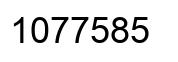 Number 1077585 black image