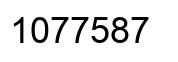 Number 1077587 black image