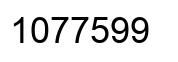 Number 1077599 black image