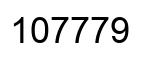 Number 107779 black image
