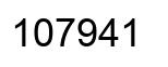 Number 107941 black image