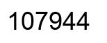 Number 107944 black image