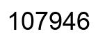 Number 107946 black image