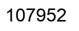 Number 107952 black image