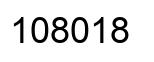 Number 108018 black image