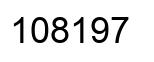 Number 108197 black image