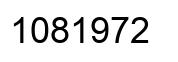 Number 1081972 black image