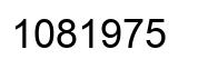 Number 1081975 black image