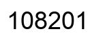 Number 108201 black image