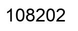 Number 108202 black image