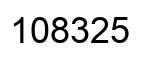 Number 108325 black image