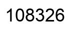 Number 108326 black image
