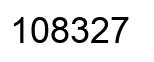 Number 108327 black image